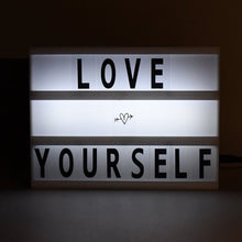 Black Mini A6 Magnetic Cinematic Light Box with 82 Characters and 10 Emojis  (1 Set)